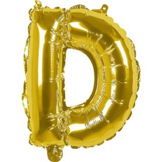 👉 Folieballon goud goudkleurig Boland Letter D 36 Cm 8712026221339