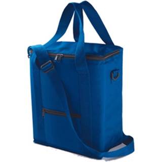 👉 Koeltas blauw polyester Hoge Voor Flessen 30 X 36 Cm - 18 Liter Koeltassen Onderweg/op Het Strand 8718758083955