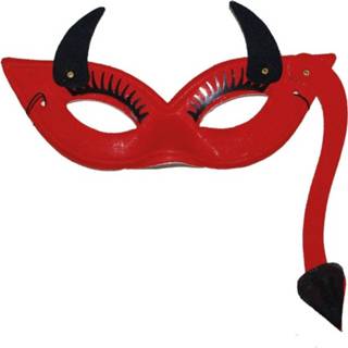 👉 Oogmasker kunststof multikleur Duivelin Met Staart 8718758179665