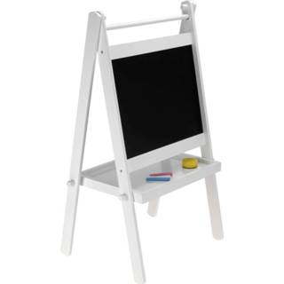 👉 Schoolbord wit MDF 4goodz Krijtbord Inclusief Toebehoren - 35x35x78,5 Cm 7436939156137