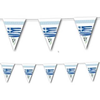 👉 Vlaggenlijn papier multikleur Set Van 3x Stuks Landen Thema Versiering Griekenland Vlaggenlijnen/slingers 3,5 Meter - Griekse Vlaggetjes 8720276257732
