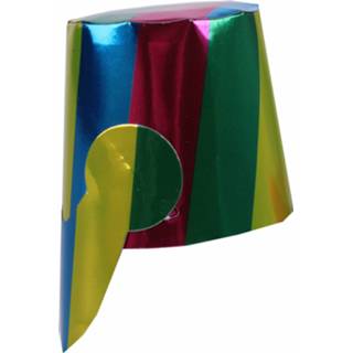 👉 Feesthoed papier Amscan Pot Mini Strepen Junior 10 Cm 8719817715978