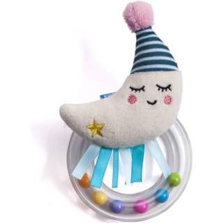 👉 Rammelaar blauw wit kunststof Taf Toys Mini Moon Junior 13 Cm Blauw/wit 605566120652