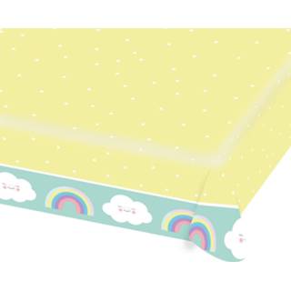 👉 Tafelkleed geel papier Amscan Rainbow & Cloud 115 X 175 Cm 192937009994