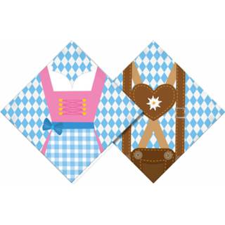 👉 Servet blauw papier Amscan Servetten Oktoberfest 33 X Cm 20 Stuks 13051829735