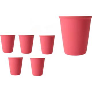 👉 Roze porselein Pt Cappuccino Kop Set 6 Stuks Neon 8714302593581