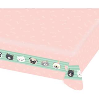 👉 Tafelkleed roze papier Amscan Hello Pets 115 X 175 Cm 194099002615