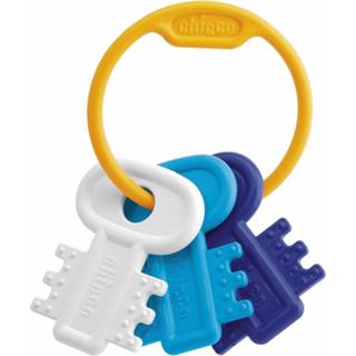 👉 Rammelaar blauw wit kunststof Chicco Sleutels Junior 12 X 17 Cm Blauw/wit 8003670888871