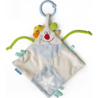 👉 Knuffeldoek groen kunststof Taf Toys Knuffeldoekje Blankie Met Ophangring 39 Cm Crème/groen 605566117256