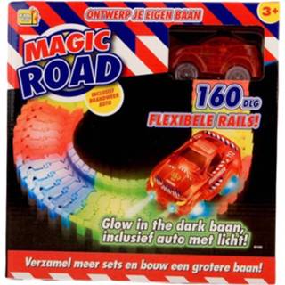 👉 Racebaan kunststof multikleur kinderen jongens Kidsfun Magic Road Brandweer 160-delig 8717154281002