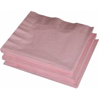 👉 Servet roze papieren papier 60x Licht Kleuren Thema Servetten 33 X Cm - Wegwerp Tafeldecoraties 8720276311960