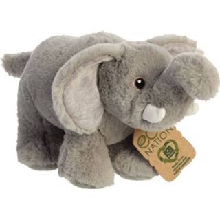 👉 Grijs pluche Aurora Knuffelolifant Eco Nation 26 Cm 5034566350021