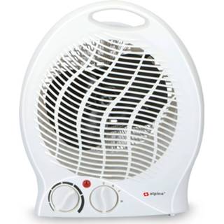 Ventilatorkachel wit kunststof Alpina - Draagbaar 2000 Watt 2 Warmtestanden Anti-oververhitting 8711252182117