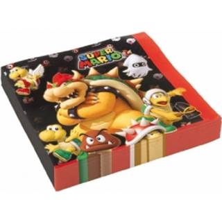 👉 Servet 60x stuks Super Mario thema servetten