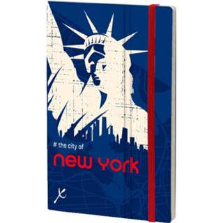 👉 Notitieboek karton papier blauw Stifflex New York City 21 X 13 Cm Karton/papier 8022697009731