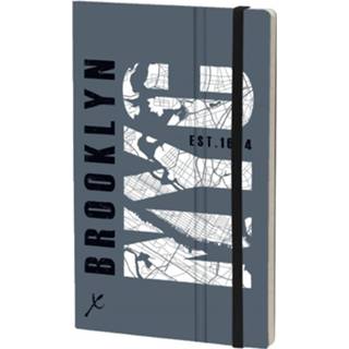 👉 Notitieboek grijs karton papier Stifflex Brooklyn 21 X 13 Cm Karton/papier 8022697009755