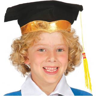 👉 Zwart polyester Fiestas Guirca Afstudeerpet Junior One-size 8434077133187