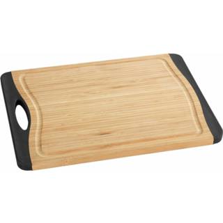👉 Snijplank zwart bamboe kunststof Wenko Combi 33 X 23 Cm Naturel/zwart 4008838257609