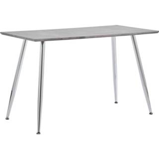 Eettafel zilverkleurig MDF grijs Vidaxl 120x60x74 Cm Betonkleurig En 8719883801711