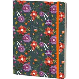 👉 Notitieboek karton papier multikleur Stifflex Chrysanthemum 21 X 15 Cm Karton/papier 8022697010379