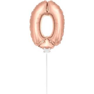 👉 Rose goud goudkleurig 14in/36cm Mini Gold Number 0 8714572292405