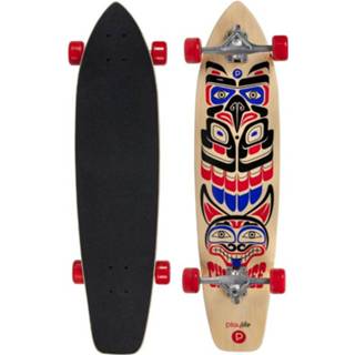 👉 Longboard zwart rood blauw hout Playlife Cherokee 91 X 22 Cm Zwart/rood/blauw 4040333541456