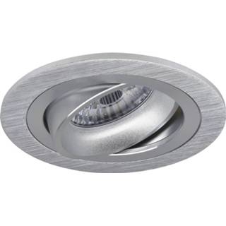 👉 Armatuur zilver aluminium Spot Gu10 - Pragmi Alpin Pro Inbouw Rond Mat Kantelbaar Ø92mm 6013920187120