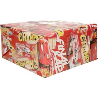 👉 Inpakpapier rood 3x Disney Cars Champions - 200 X 70 Cm Cadeaupapier / Kadopapier Rollen 8720276296595