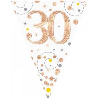 👉 Vlaggenlijn rose goud kunststof multikleur 30 Jaar Gold 5055370631885