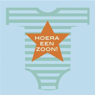 👉 Servet papier blauw Haza Original Servetten ''Hoera Een Zoon'' 33 X Cm 20 Stuks 8711319366603