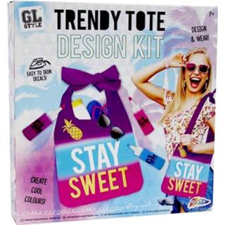 👉 Paars roze textiel blauw meisjes Grafix Tassenset Gl Style Paars/roze 5-delig 5015934373903