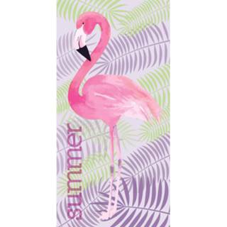 👉 Strandlaken katoen multikleur Flamingo Summer - 70 X 140 Cm 5907750579204