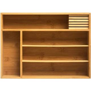 👉 Bestekbak bruin bamboe 4goodz Met Messenhouder - 28x38x6,9 Cm 6013919617683