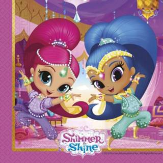 👉 Servet papier roze Nickelodeon Servetten Shimmer En Shine 33 X Cm 20 Stuks 5201184899458