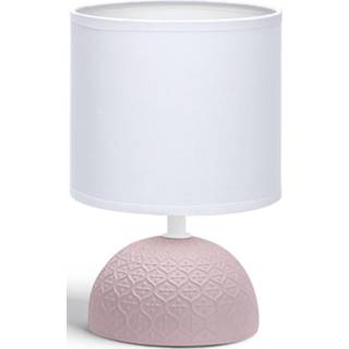 👉 Tafellamp roze keramiek Led - Tafelverlichting Aigi Conton 1 E14 Fitting Rond Mat 6013933235283