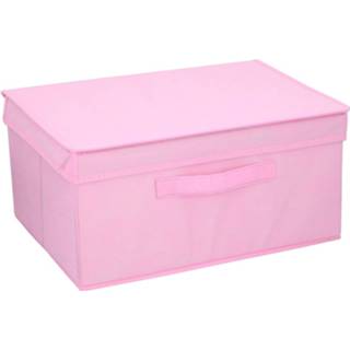 👉 Opbergdoos roze textiel polyester Tom 21 Liter Textiel/polyester 8719817619429