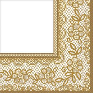 👉 Servet goud papier goudkleurig Amscan Servetten Delicate Lace 33 X Cm 16 Stuks 13051663803