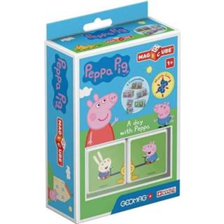 👉 Houten blok Magicube - Peppa Pig Per Dag Met (2 Blokjes) 871772000488