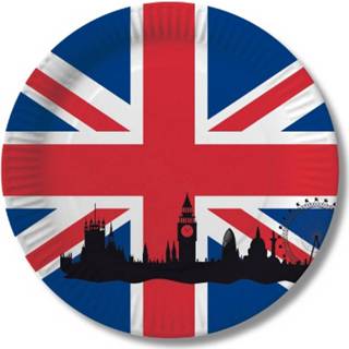 👉 Bord papieren papier multikleur United Kingdom Thema Party Borden 30x Stuks - Union Jack Vlaggen Feestartikelen 8720276468756