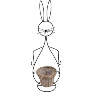 👉 Zwart IJzer Clayre & Eef Plantenstandaard Binnen 5y0822 20*31*83 Cm - 8717459766679