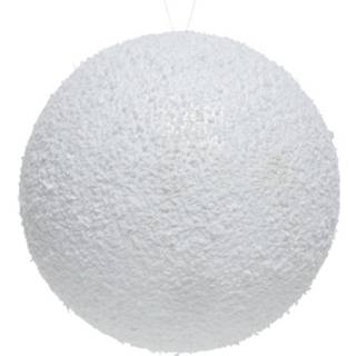 Kunstsneeuw witte kunststof wit 1x Grote Sneeuwballen 14 Cm - Sneeuwversiering/sneeuwdecoratie 8720147782387