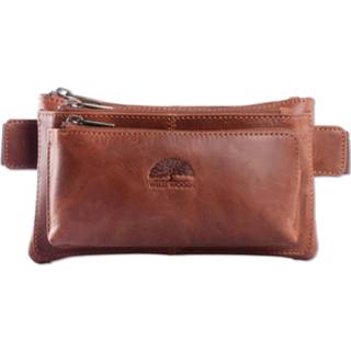 👉 Heuptas leer leder bruin Wild Woods Moderne Leren Met 3 Ritsen Compact - Fanny Pack Oil Pull-up Cognac 4250061324218