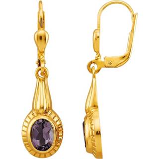 👉 Oorbel paars legering geel vrouwen Oorbellen KLiNGEL 4055706234958