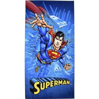 👉 Badhanddoek blauw katoen jongens Dc Comics Superman 70 X 140 Cm 8719817741717