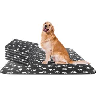 👉 Hondendeken zwart polyester Nobleza - Hondenmatten 120x100cm Set Van 6 Stuks 8719138019496
