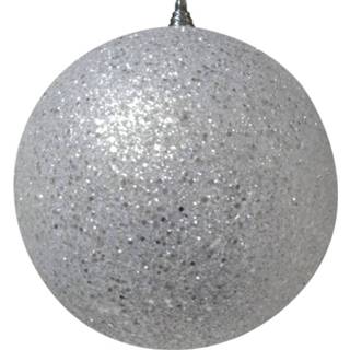 👉 Kerstbal wit glas Peha Glitter 28 Cm 8712953519554