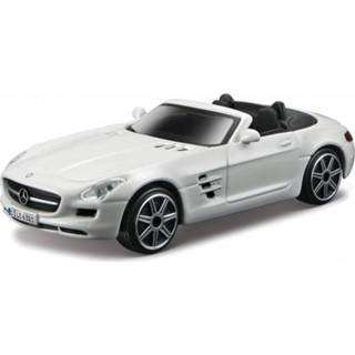 Modelauto wit metaal Mercedes-benz Sls Amg 11 X 4 3 Cm - Schaal 1:43 Speelgoedauto Miniatuurauto 8719247270283