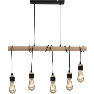 👉 Ophanging zwart houten Detroit Industriële 5 Koppen - 7 X 90 H150 Decoratieve Lampen E27 40w Geleverd 3248116415821