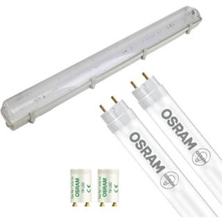 👉 Armatuur wit staal Osram - Led Tl Met T8 Buis Substitube Value Em 865 Aigi Hari 150cm Dubbel 38.2w Helder/koud 6500k 6013930143123