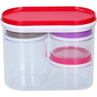 👉 Opbergdoos transparant kunststof Alpina Opbergdozen 90/230/970 Ml 4-delig 8711252160610